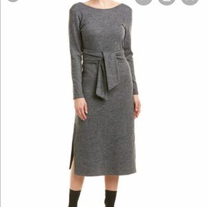 *maje* grey wool-blend belt dress_SZ2(s-m)